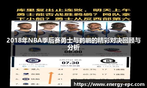2018年NBA季后赛勇士与鹈鹕的精彩对决回顾与分析